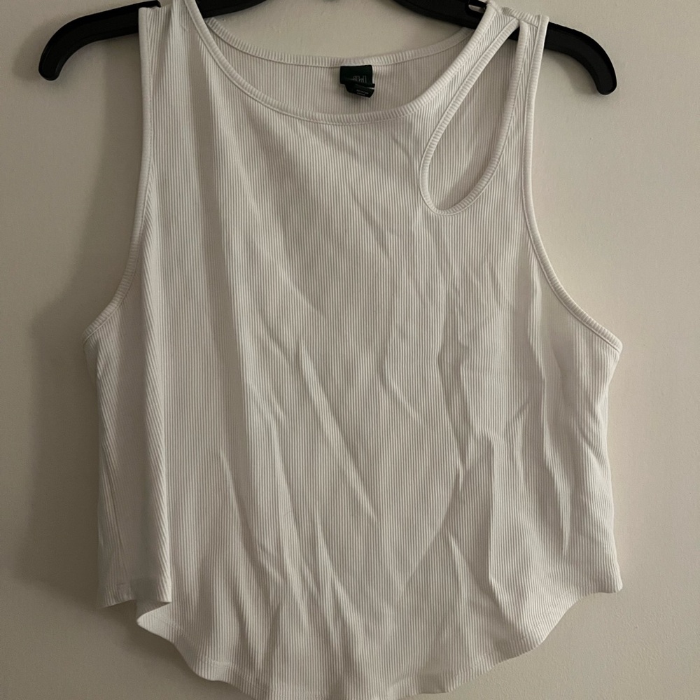 Wild Fable White Cut Out Tank Top